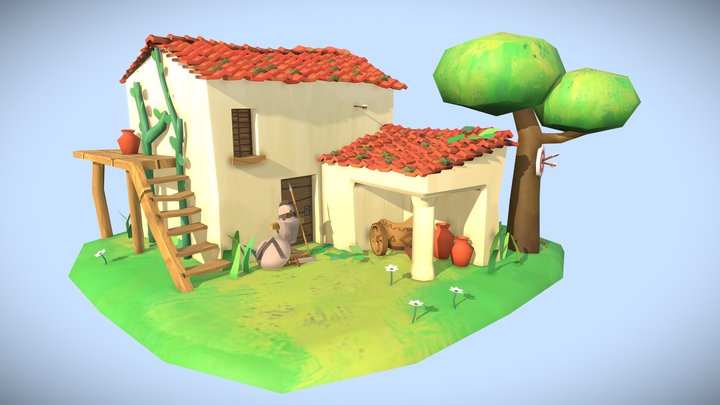 Greek Villa 3D Model
