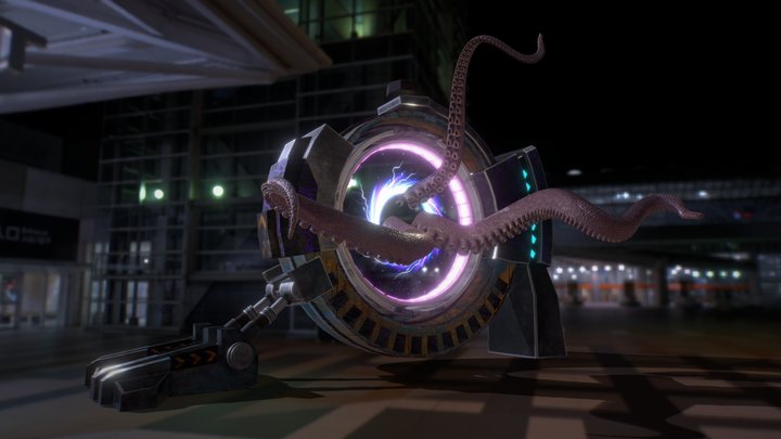 portal sci fi with tentacles 3D Model