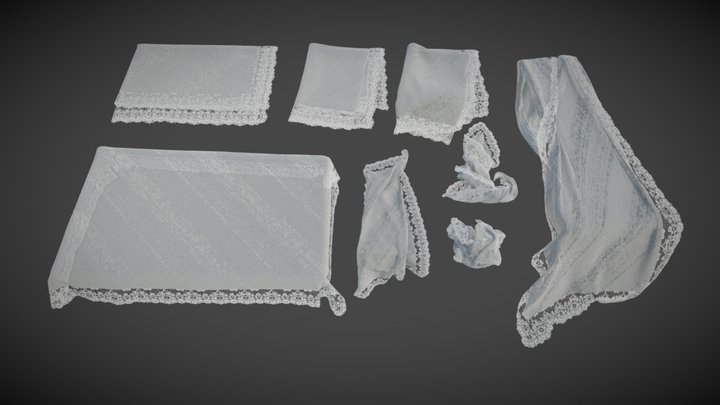 Table Cloth Set 3D Model