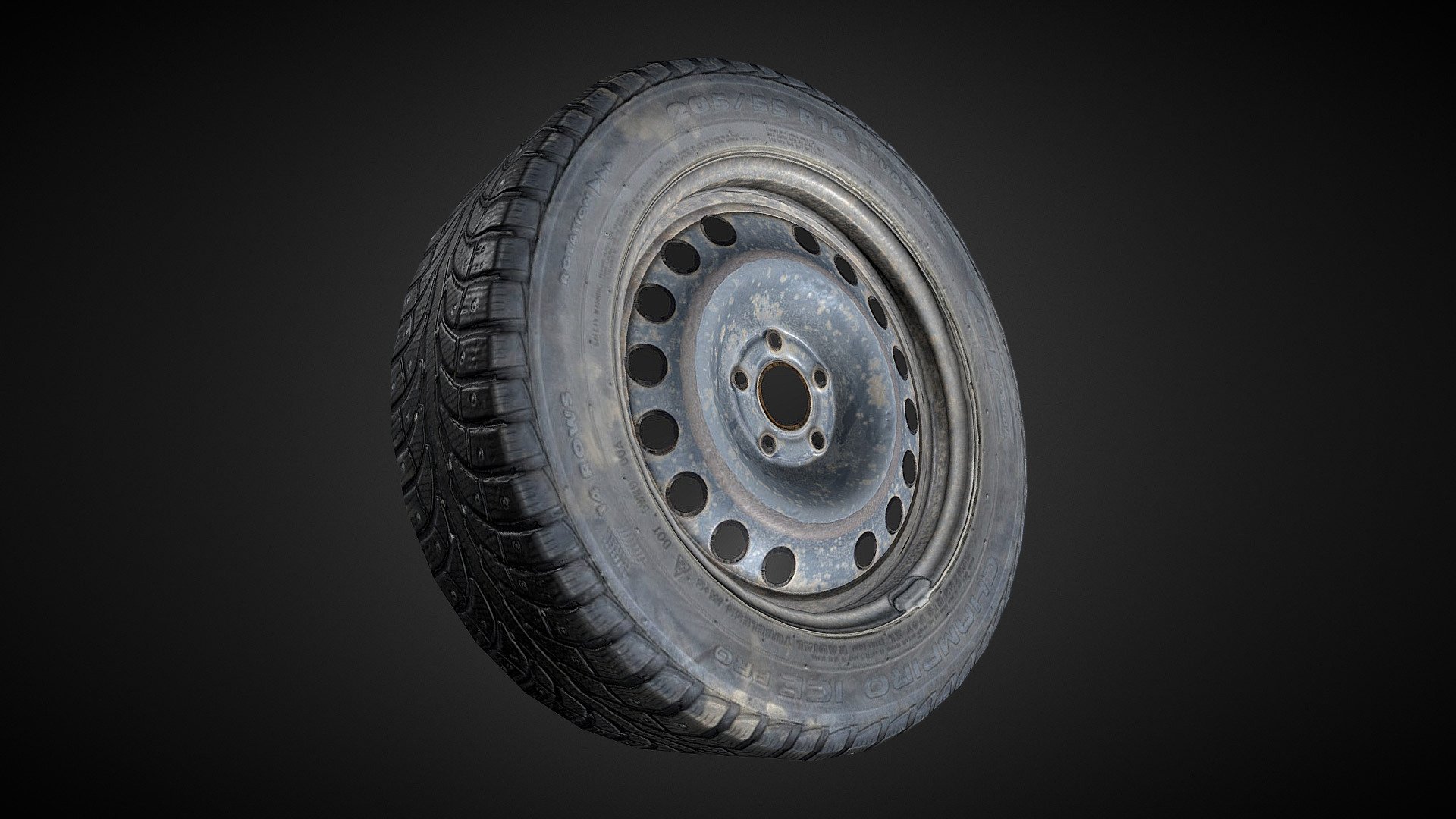 [REMAKE] - Used studded tyre - Download Free 3D model by RaynaudL (@fts ...