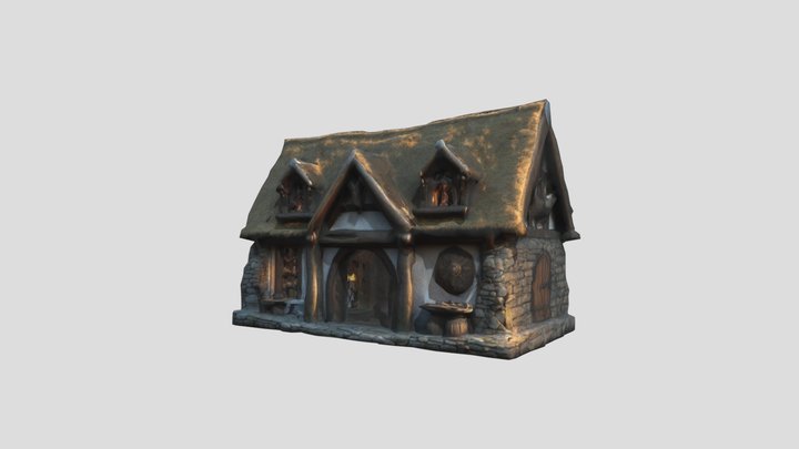 A viking house, 3D Model