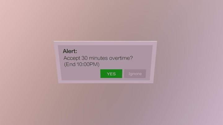 Overtime-alert 3D Model