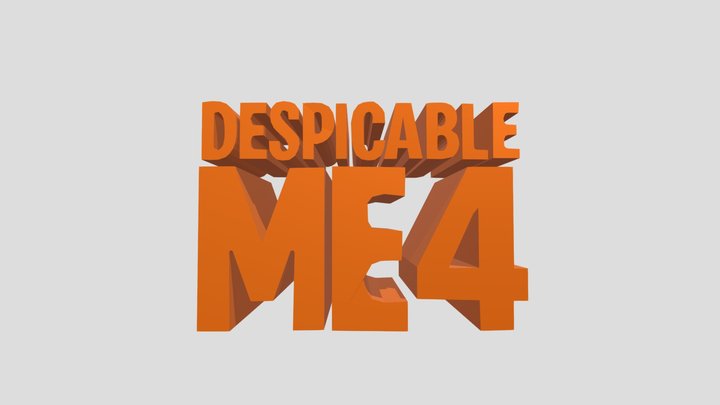 My Despicable Me 4 Logo 3D Model