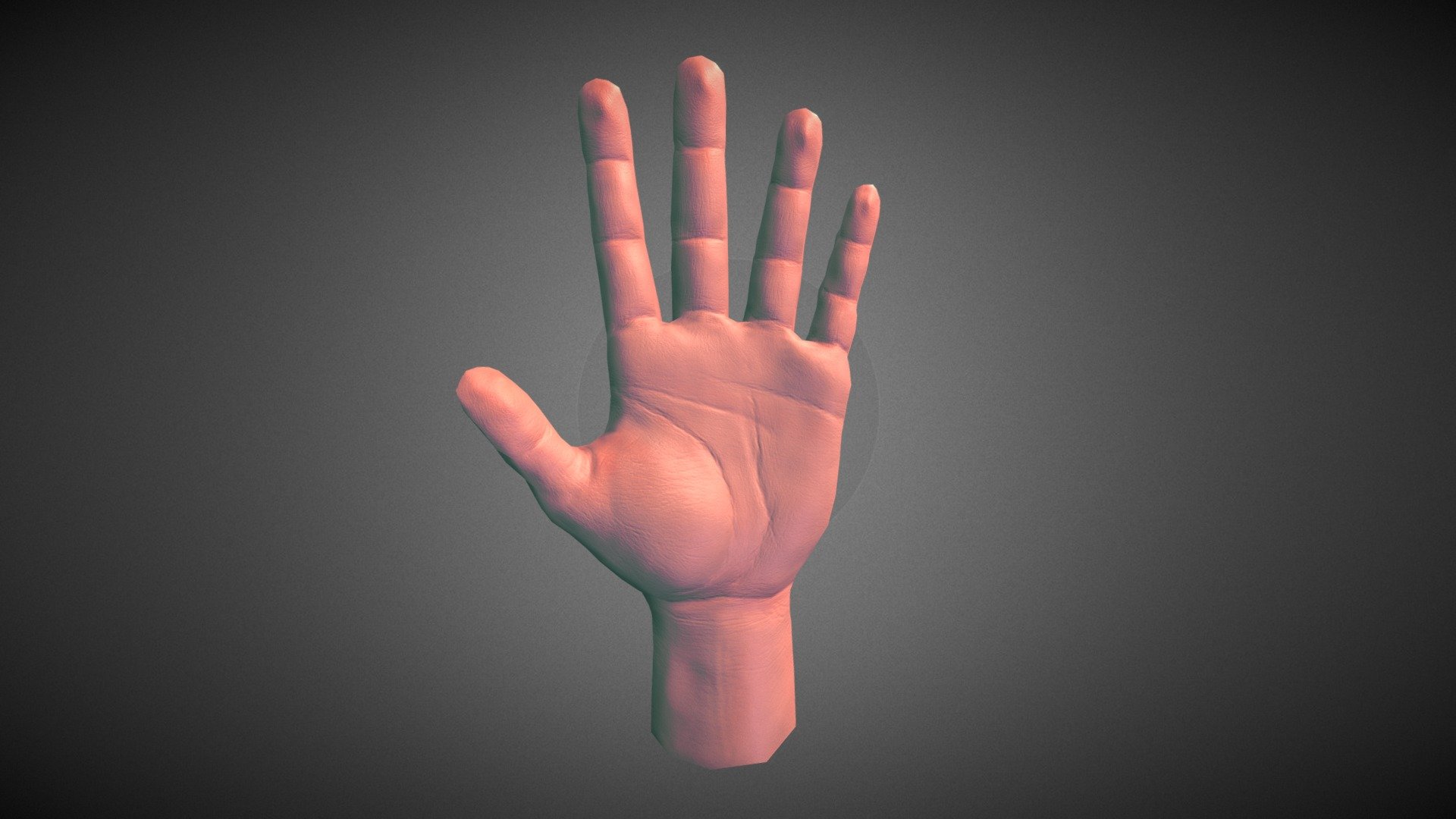 Hand for animation lowpoly texture