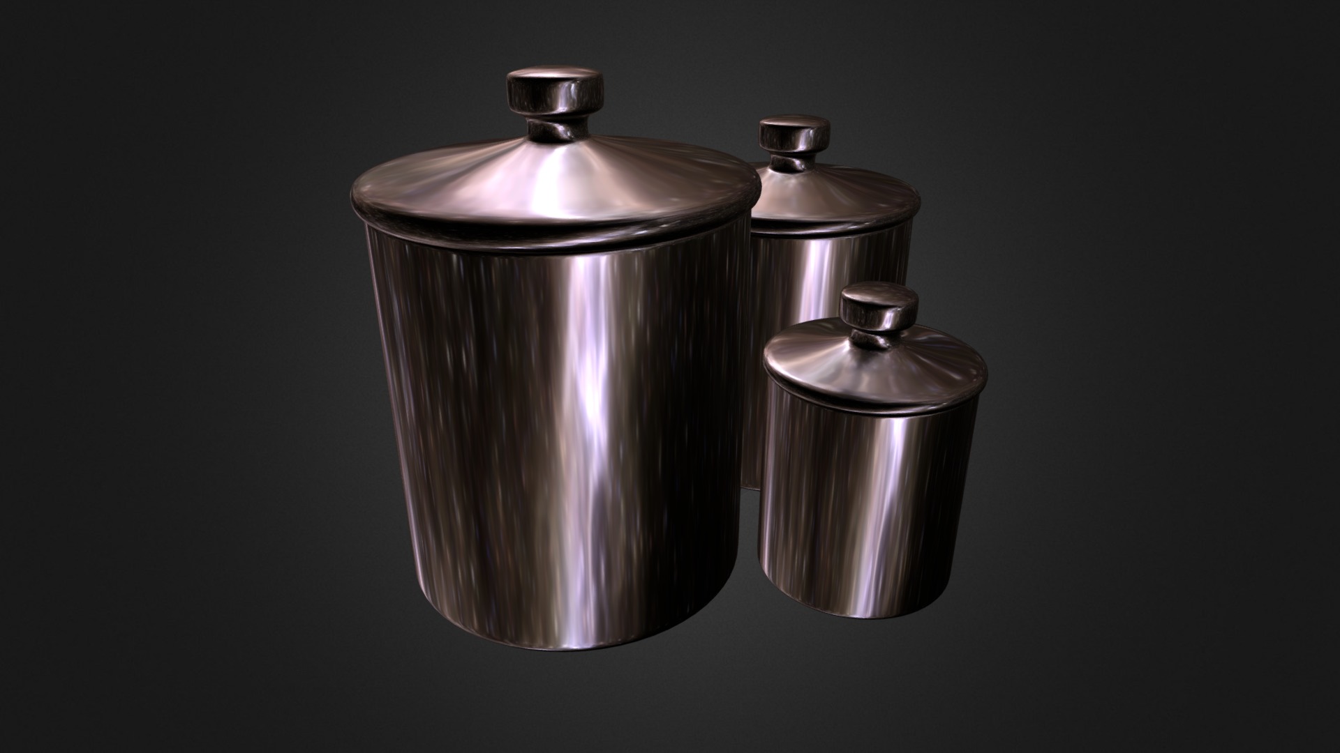 3D model Glass Jars 1 - This is a 3D model of the Glass Jars 1. The 3D model is about a metal cylinder with a metal top.