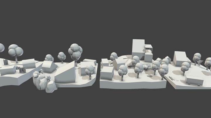 Eco House - Blockout 3D Model