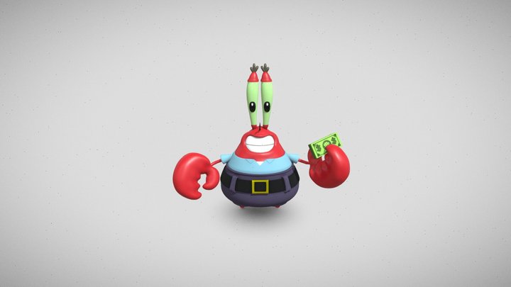 Mr. Krabs 3D Model