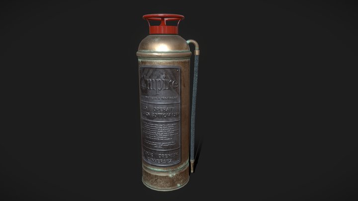 Antique Fire Extinguisher 3D Model