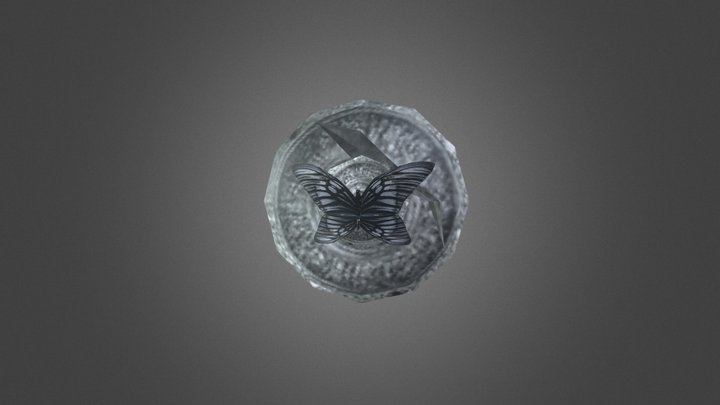 Butterfly Amulet 3D Model