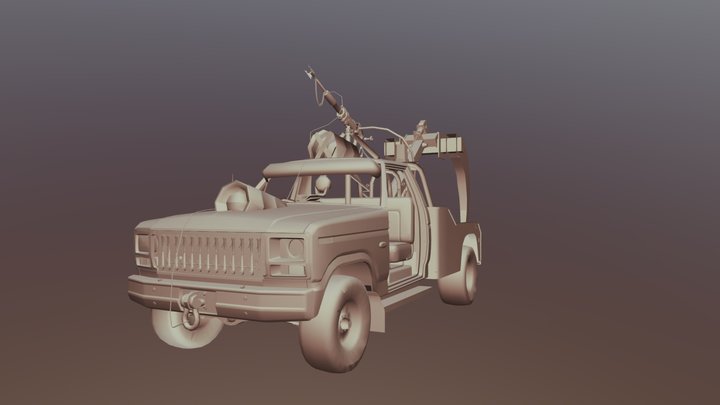 Fury Road Claw Truck (Gameready) 3D Model