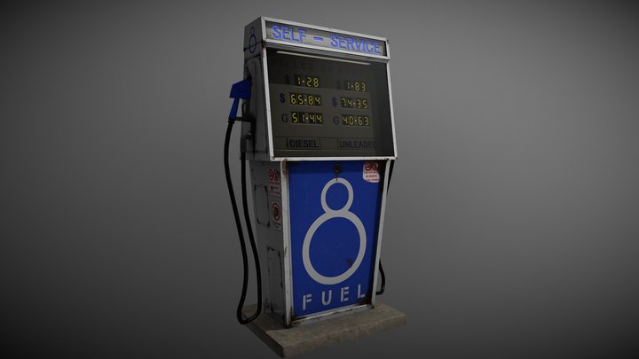 Petrol Station Bowser 3D Model