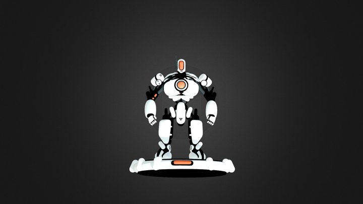 cyber security robot 3D Model