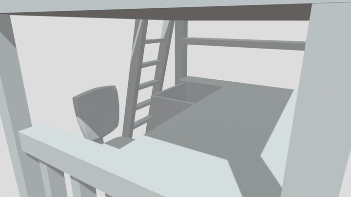Bunk-bed-loft 3D Model