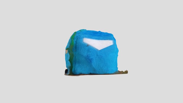 Blue Beat Saber Cube Plush 3D Model