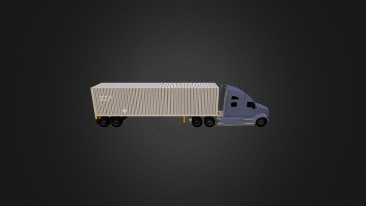 Simple Generic Semi-Truck 3D Model