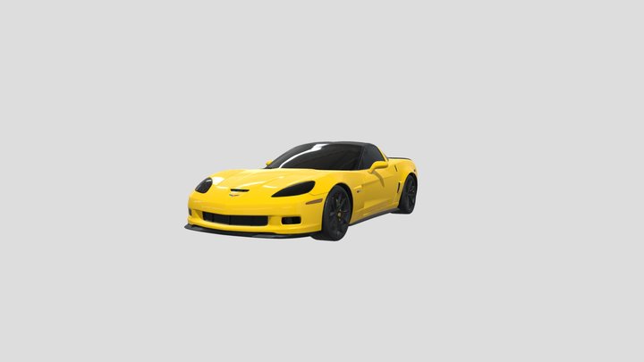 2013 Chevrolet Corvette C6 Z06 Blue Car 3D Model