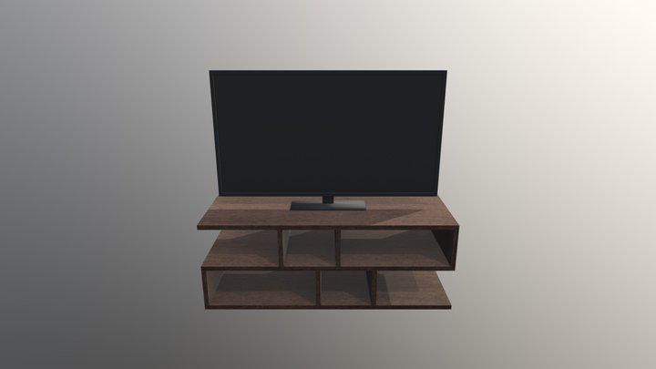 Modern Furniture - TV Unit 01 3D Model