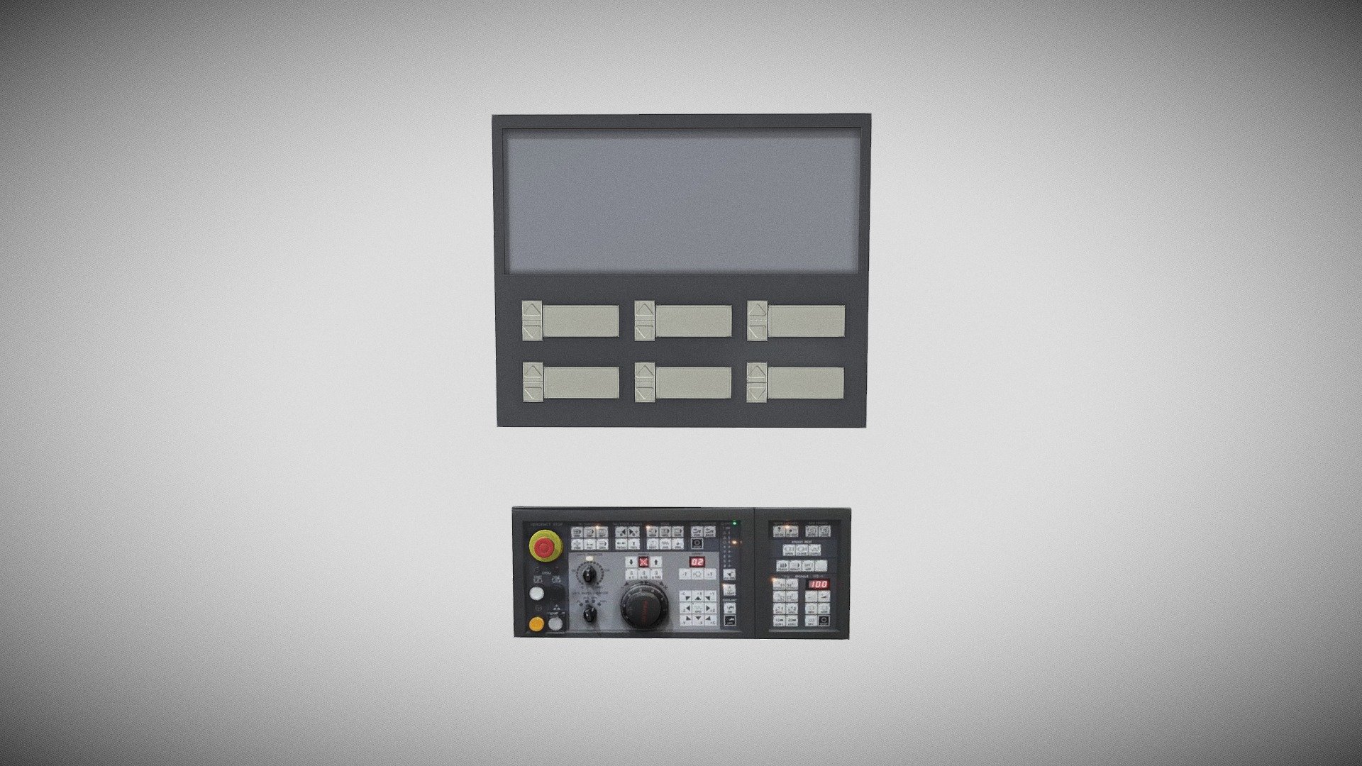 CNC-Panel de control - 3D model by ferojas (@ingco) [2e11e38] - Sketchfab