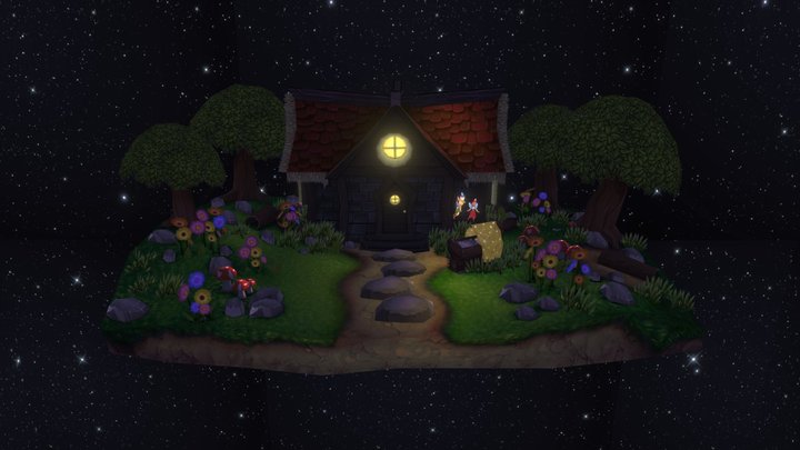 Maleficent Forest Diorama 3D Model