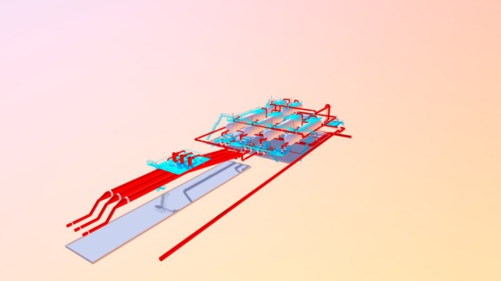 First-step oil-separation plant 3D Model