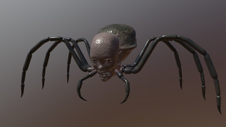 monster-Spider Head 蜘蛛头 3D Model