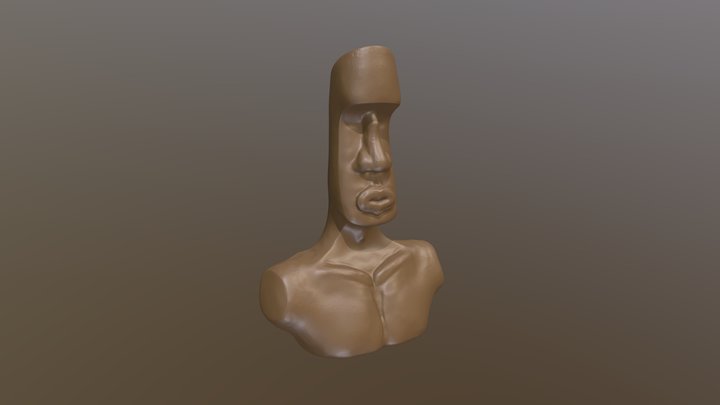 Busto Moai 3D Model