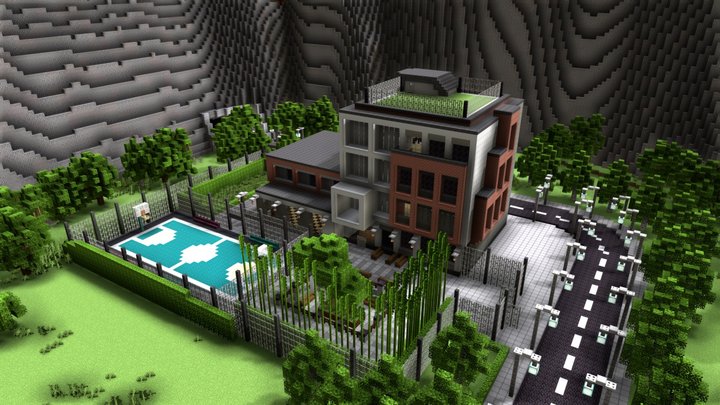 School - Minecraft Build 3D Model