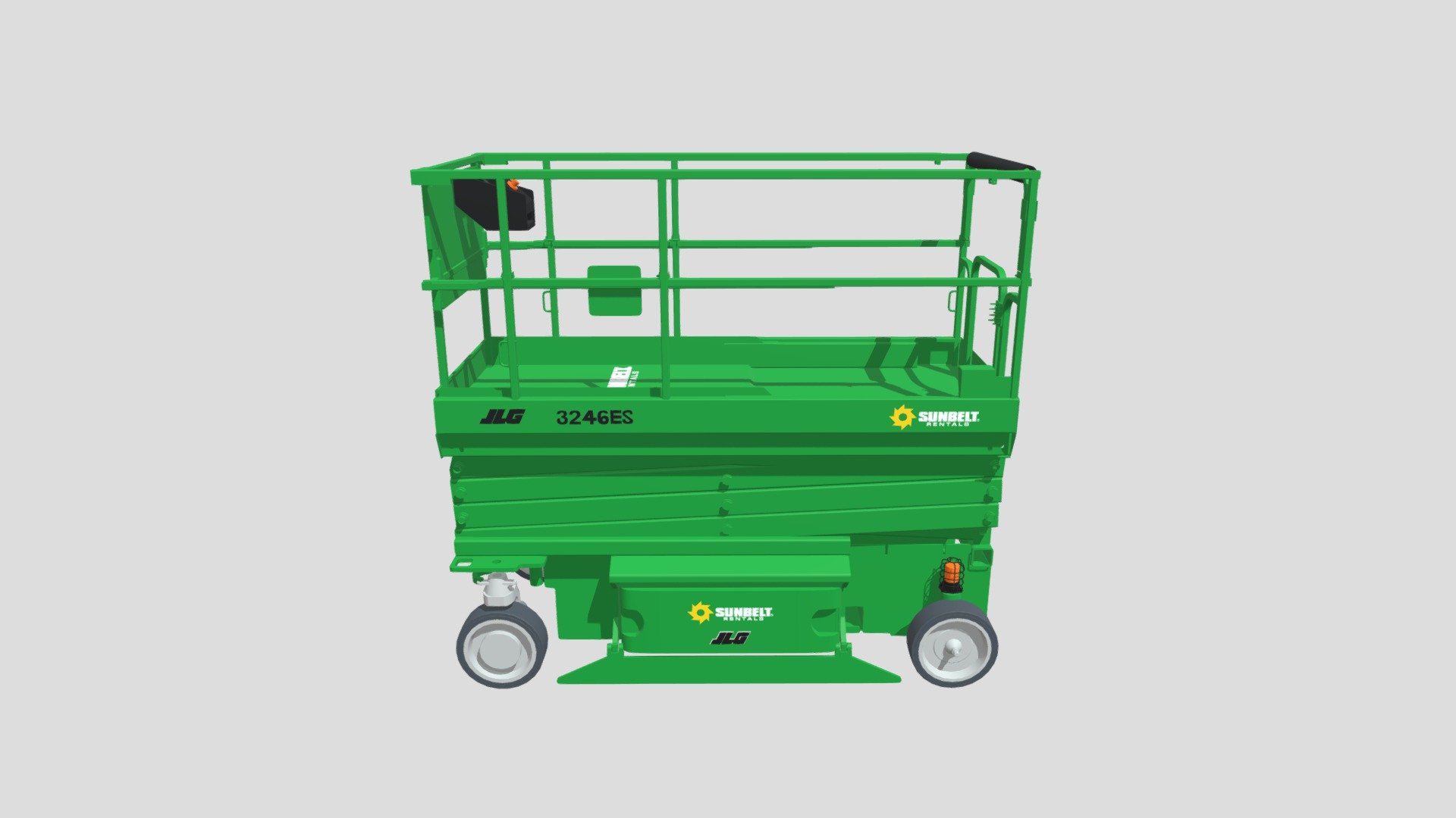 Sunbelt Rentals Electric Scissor Lift 3246ES 3D model by bimstore