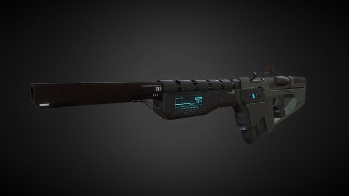 OUTPOST 20 - high caliber tactical rifle 3D Model
