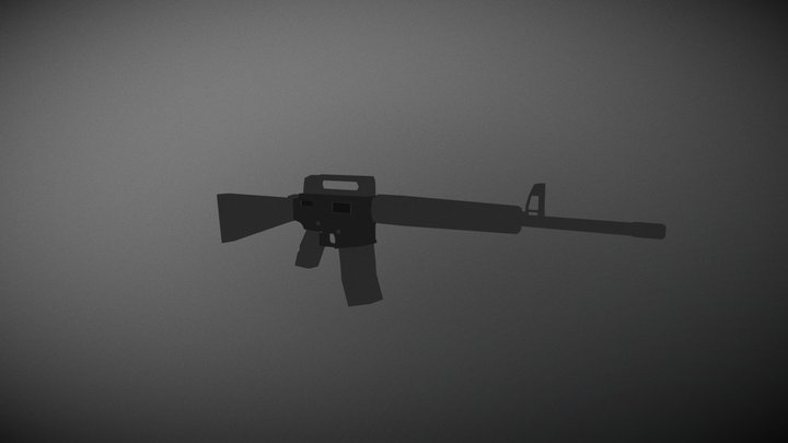 Low-Poly M16A3 3D Model