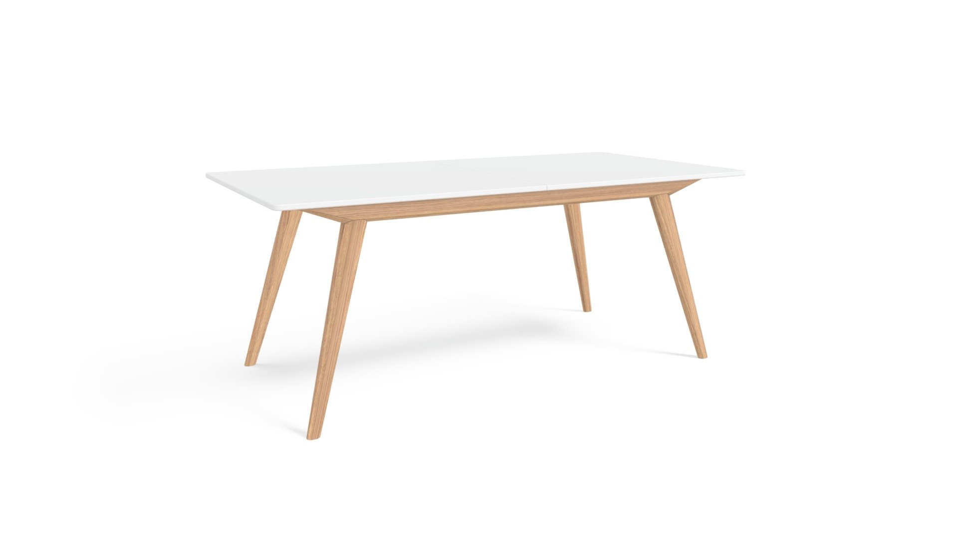 Aveiro Extending Table, Natural Oak and White