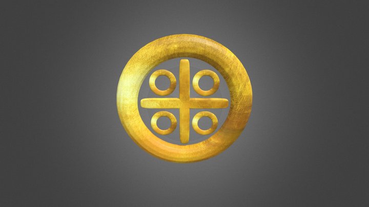 Aztec symbol of gold 3D Model
