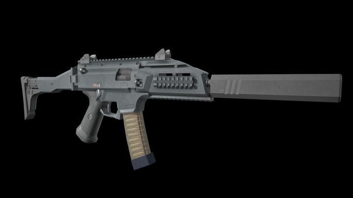 CZ Scorpion EVO 3 GameReady 3D Model