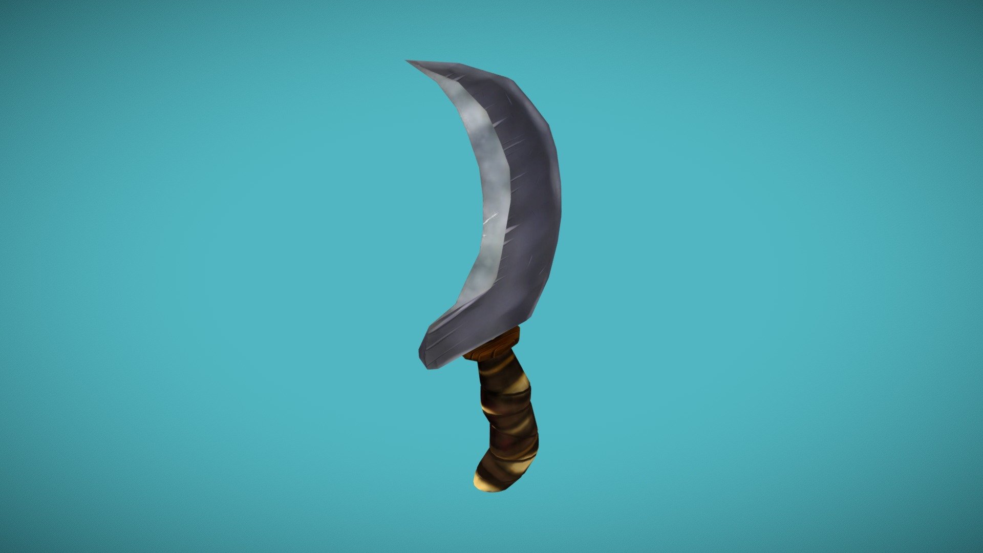 Pirate Knife - Hand-painted - Low Poly