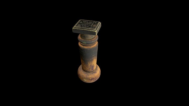 Handstamp 'to pay liable letter rate' 3D Model