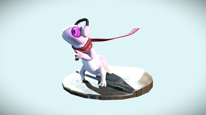 GeckoAll3IdleStance 3D Model