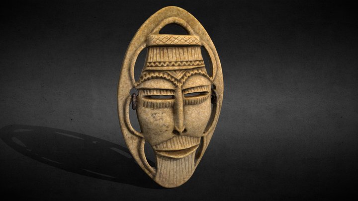 Máscara tribal africana 3D Model