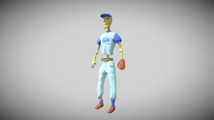 Dead Baseball Player 3D Model
