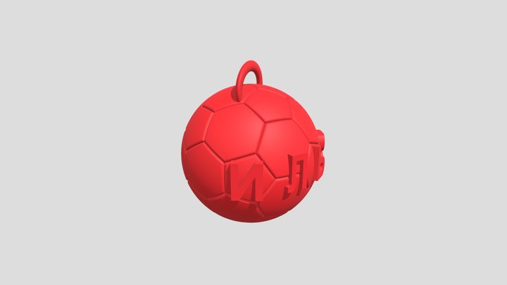 Keychain ball name Ilya (брелок мяч Илья) 3D Model