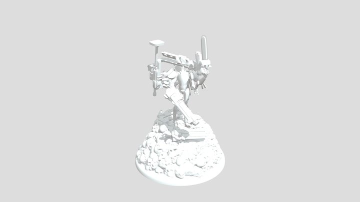 V1 Statue with weapons 3D Model