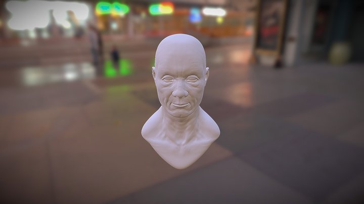 Old man head 3D Model
