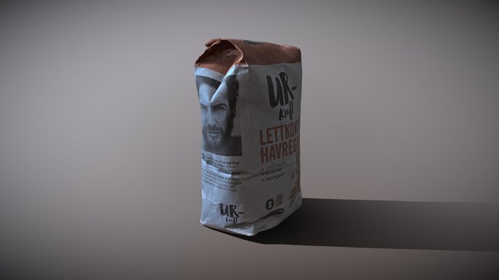 Norwegian oatmeal bag 3D Model