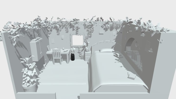 Grey Scene 3D Model