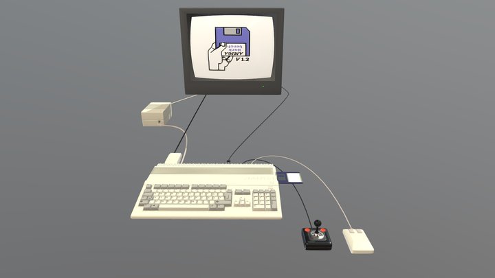 Amiga 500 3D Model