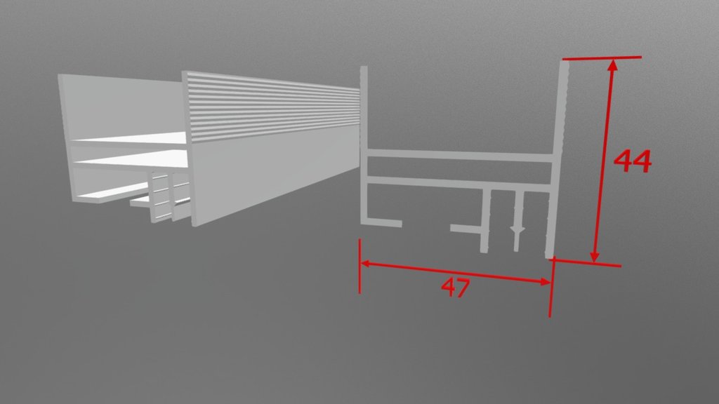 Aluminum profile AL-24 for ceiling traps