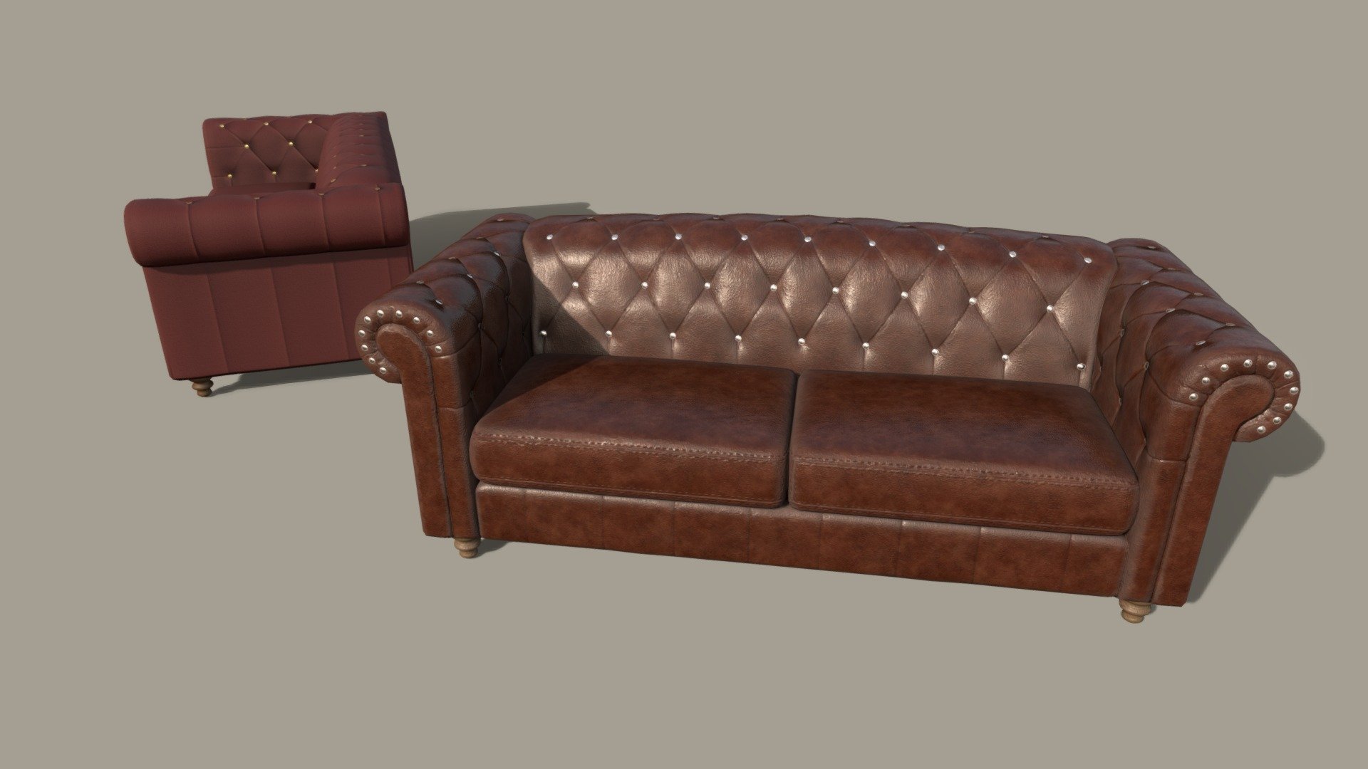 Lowpoly couch - 2 variants