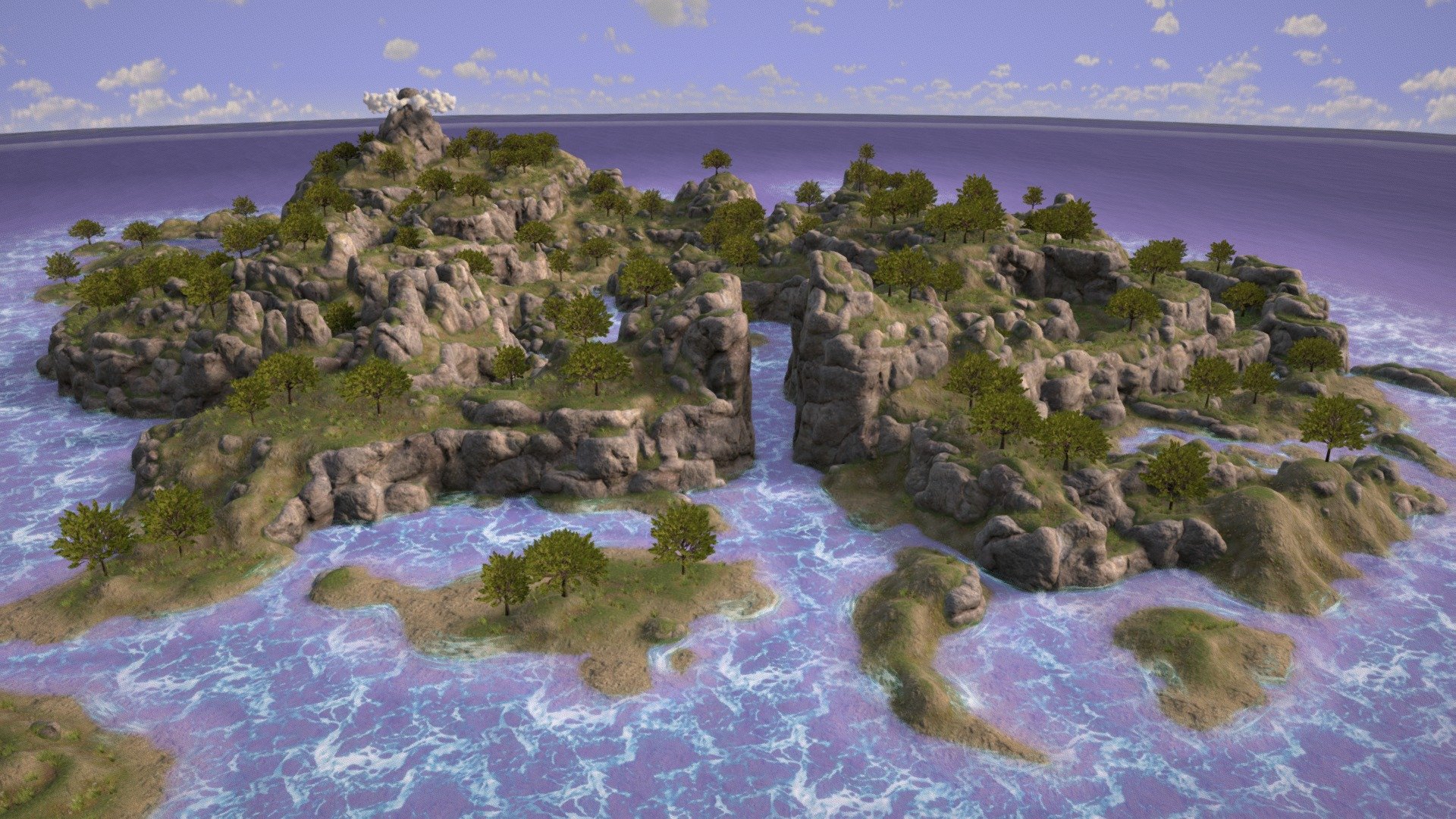 Forest Island 3D Model By Node rt Node Art 2e26ea7 Sketchfab
