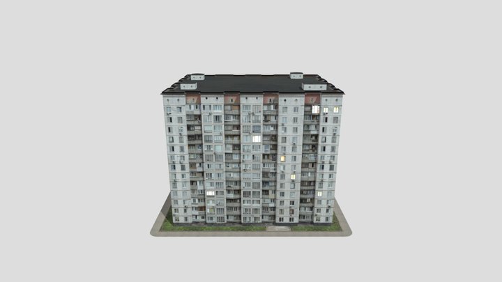 советская панелька 3D Model