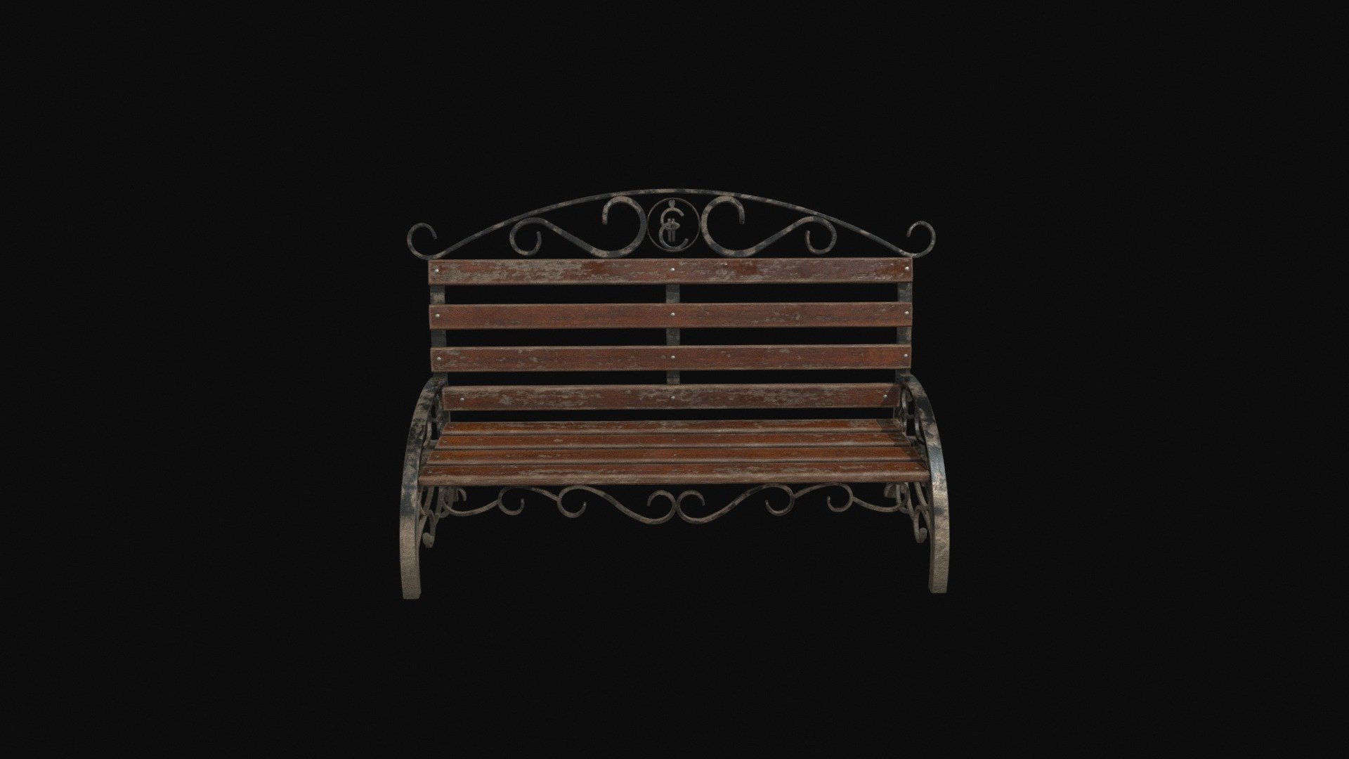 old bench in the park - Download Free 3D model by Semen__2006  (@Semen__2006) [2e2a574]