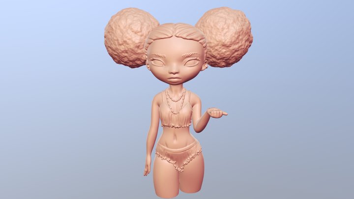 Mystical Girl STL File 3D Model